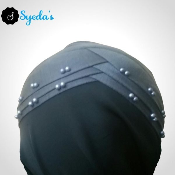 Fancy Color Pearls Underscarf Hijab Cap - Image 11