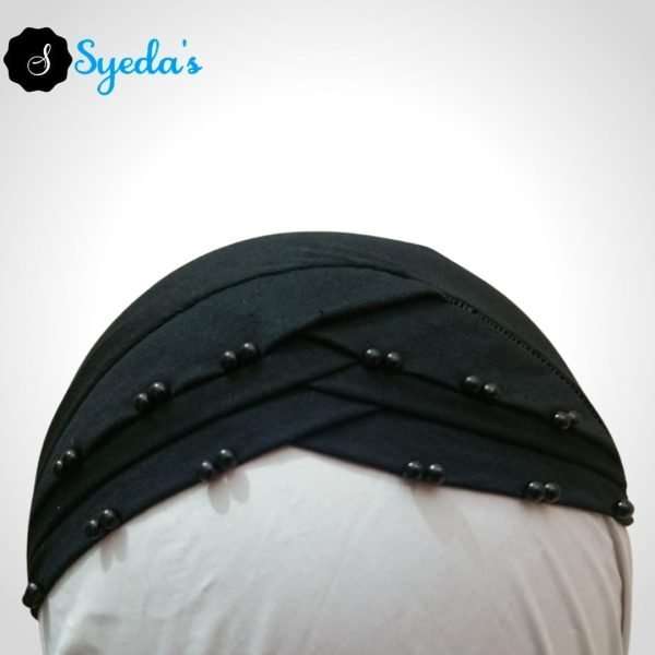 Fancy Color Pearls Underscarf Hijab Cap - Image 2