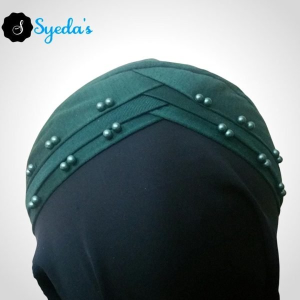 Fancy Color Pearls Underscarf Hijab Cap