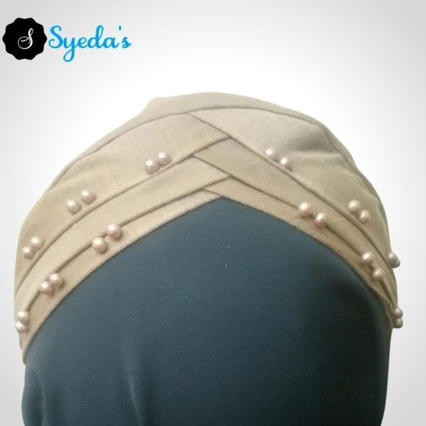 Fancy Color Pearls Underscarf Hijab Cap - Image 3
