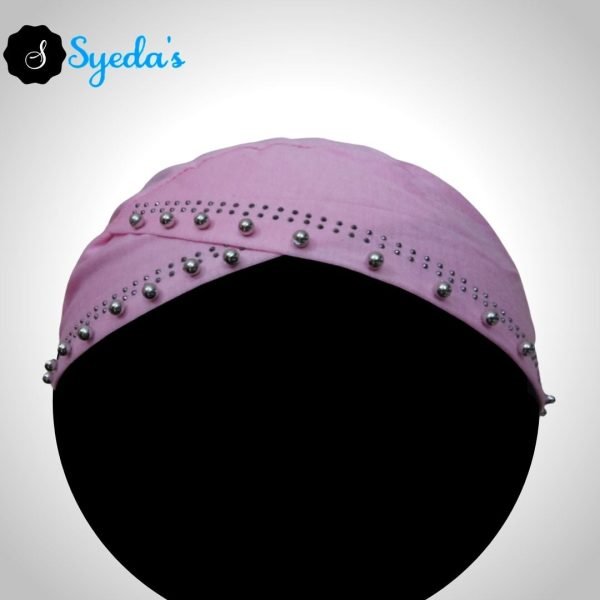 Fancy Silver Pearls Underscarf Hijab Cap - Image 7
